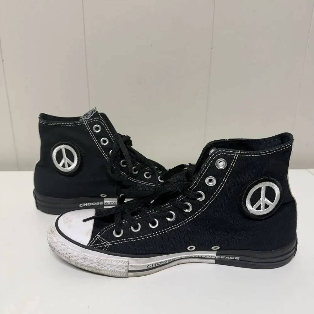 Converse Chuck Taylor All Star Seek Peace Black High Top 165766F Men 9 Women 11